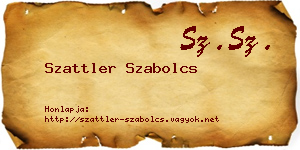 Szattler Szabolcs névjegykártya